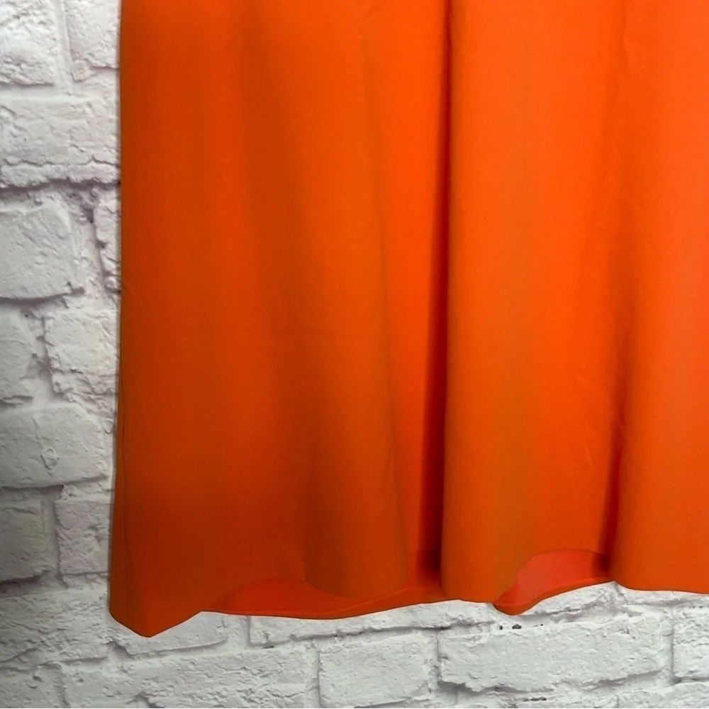 Alice + Olivia Orange V-Neck Shift Dress